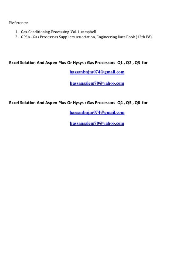 Engineering Data Book Gas Processors Suppliers Association